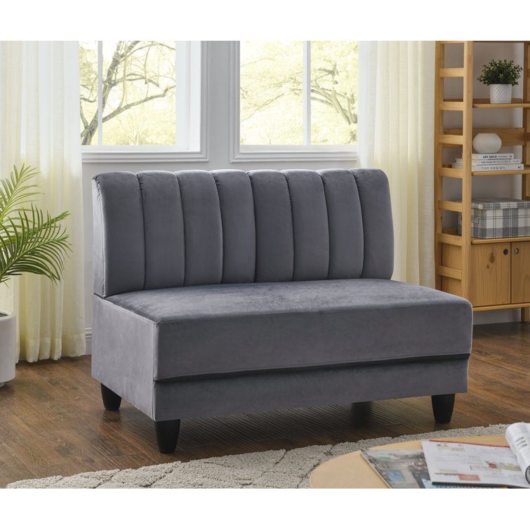 Mercer41 Celton 48'' Velvet Armless Loveseat & Reviews Wayfair Canada